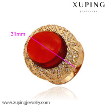 13356 Xuping Modeschmuck China Großhandel 18K Gold Ring Designs Luxus Glas Ringe Charme Schmuck für Frauen